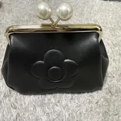 MARY QUANT がま口 ポーチ ブラック パールのサムネイル