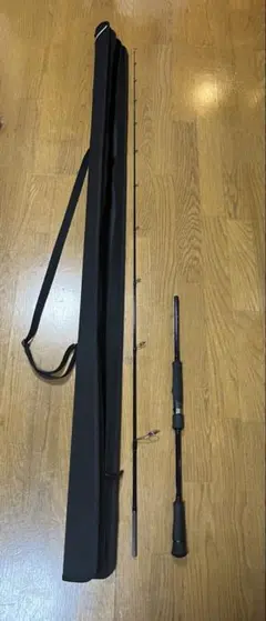 ループQロッドシングルロッドQR7100-4MF Q6/8ブラックリールセット