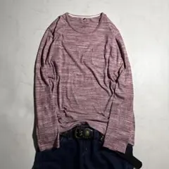 00s archive pink striped l/s tee grunge