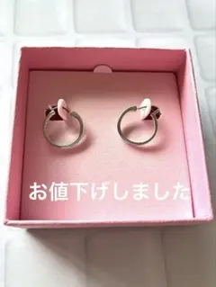 SWAROVSKI シルバー フープピアス ストーン付き スワロフスキー