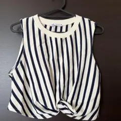 ZARA ストライプ ノースリーブ S