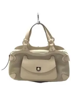 Salvatore Ferragamo フェラガモハンドバッグ ホワイトベージュ