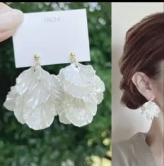 PACHI ホワイトフラワーピアス3点セット