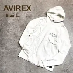 ✨ 美品✨ AVIREX アヴィレックス L フーディ 白 長袖Tシャツ