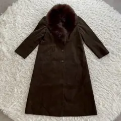 ヴィンテージ　ロングコート　ファー付き
