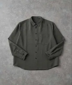 【CIYOT-シヨウト-】ウールライクファブリックルーズレギュラーカラーシャツ