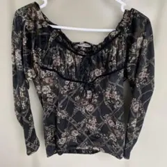 ローザシェリ　花柄長袖カットソー　　ヴィンテージ　y2k ハードコア