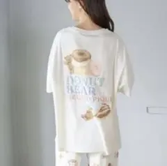 【新品・未使用】ジェラートピケ　ドーナツ　ベア　ワンポイントTシャツのサムネイル