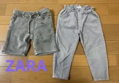 ZARA 裏毛ハーフパンツ& コーデュロイパンツ　104㎝セット
