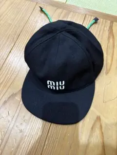 MIU MIU ベースボールキャップ ブラック Mサイズ - メルカリ