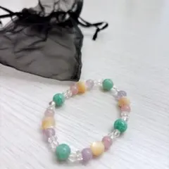 パワーストーンブレスレット レディース 収納巾着付き