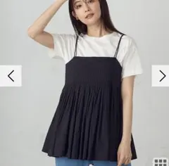 コムサイズム　インドコットン　キャミビスチェブラウス