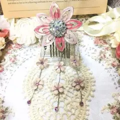 未使用品 かんざし 櫛 スワロフスキー