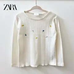 ZARA kids ザラキッズ エンブロイダリーオープンニットTシャツ