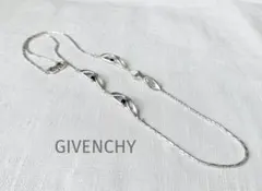 GIVENCHY/ヴィンテージ デザインチェーンネックレス シルバーカラー 美品