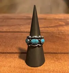シルバーターコイズリング　インディアンジュエリー