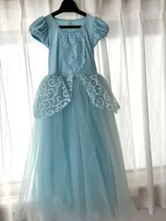 シンデレラ風　水色のドレス　130cm