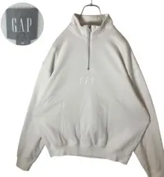 GAPギャップ センターロゴハーフジッププルオーバースウェットゆったりサイズ