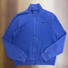 NIKE フルジップパーカー スウェット 刺繍ロゴ 古着 紫 Mサイズ
