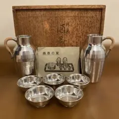 爆買い，本物保証 チロリ徳利 ちろり徳利 2個セット 一対 古作 錫半 本錫 錫器 錫製 南錫 酒器 長期保管品 K2d R7901o