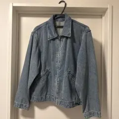 ライトブルー ジップアップ デニムジャケット