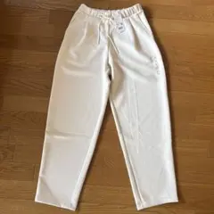 ユニクロ ドライスウェットタックテーパードパンツ オフホワイト Sサイズ
