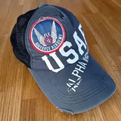 ALPHA INDUSTRIES USAFA キャップ 帽子 ダメージ加工