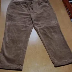 ブラウン コーデュロイ パンツ ドローストリング付き