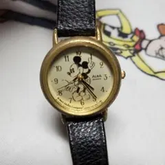 ミッキーマウス  腕時計 ゴールド  アンティーク風
