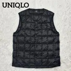 UNIQLO ブロックキルティング ウルトラライトダウンベスト 黒 L ユニクロ