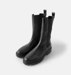 ★極美品★FABIO RUSCONI｜レザー ミドル サイドゴア ブーツ