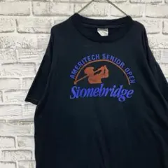 USA製90sヴィンテージTシャツ！シングルステッチブラック古着XL 0512