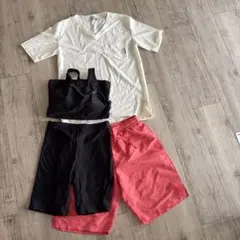セパレート水着セット（クリーム・黒・ピンク）