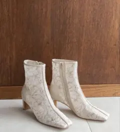 RANDAフラワー刺繍ショートブーツMサイズ