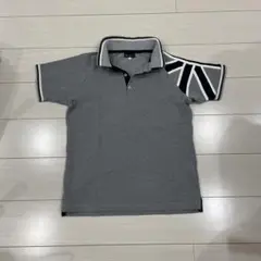 TK キクチタケオ グレー ポロシャツ 肩デザインオシャレ　Lサイズ