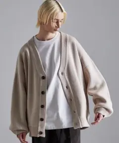 ボリュームスリーブニットカーディガン