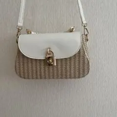 2way かごバッグ ショルダーバッグ ホワイト
