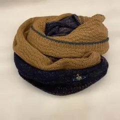 ヴィヴィアンウエストウッド カラーオーブ刺繍 ニットスヌードマフラー ORB