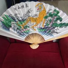 ✨大型扇子 虎 飾り物✨