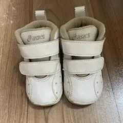asics スニーカー13cm ホワイト　ゴールド 星柄
