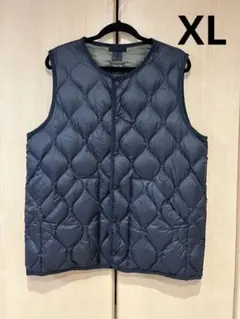 TAION ミリタリークルーネックダウンベスト　ソフトシェル