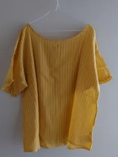 サマンサモスモス　ストライプ袖フリルカットソー