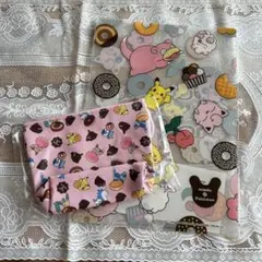 ミスドコラボ　ポケモン ポーチとクリアファイル　2点セット