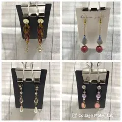 新品　4点セット　まとめ売り　エスニック民族ピアス　アジアン　個性的　ボヘミアン