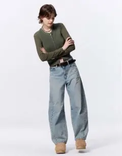 GU バレルレッグジーンズ(丈標準71.0～75.0cm) 新品　M