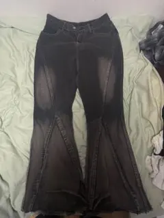 メンズ フレアデニム ブラック