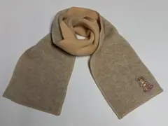 タバサクレヨン☆両面フリース☆シンプルマフラー　M サイズベージュ　新品1点限定