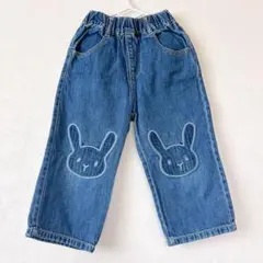 ZARA ウサギ刺繍 デニムパンツ 【104㎝】