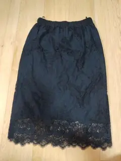 コムサイズム　レース　黒 タイトスカート
