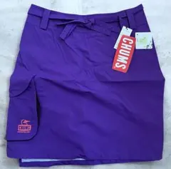 【新品・タグ付き】チャムス CHUMS ラップスカート 巻きスカート M 紫のサムネイル